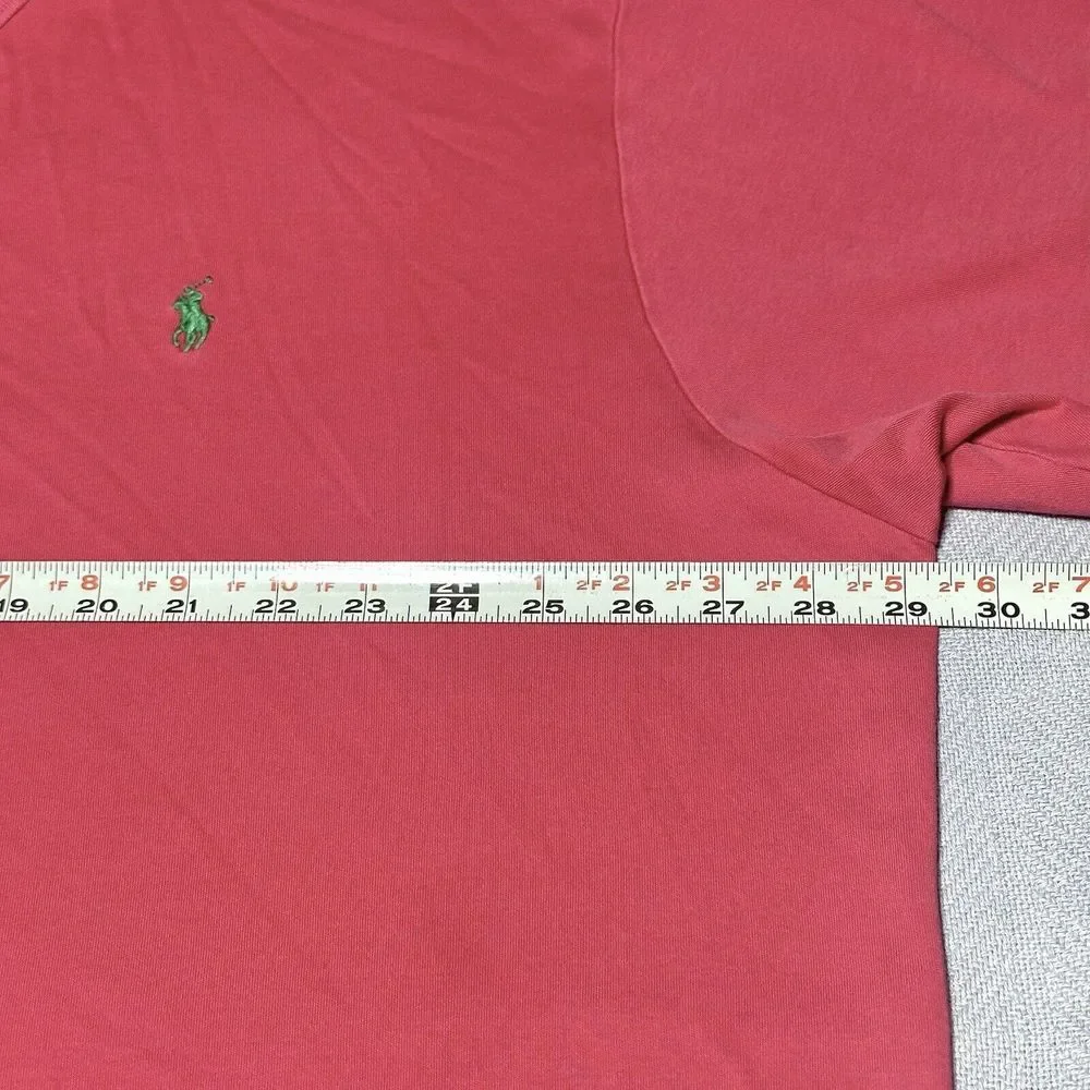 Polo by Ralph Lauren Pink Green Pony‎ Cotton Polo Shirt Men's Size 2XB BIG